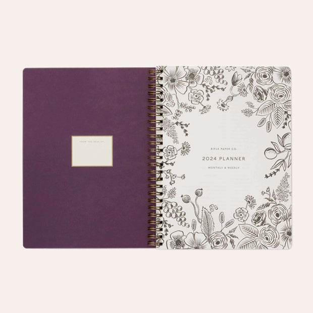 Rifle Paper Co - 2024 12-Month Softcover Spiral Planner - Blossom