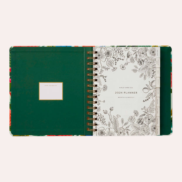 Rifle Paper Co - 17-Month Covered Binder Planner - 2024 - Garden Party