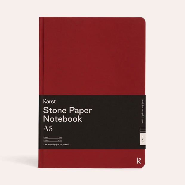 A5 Hard Cover Notebook - Grid - Pinot