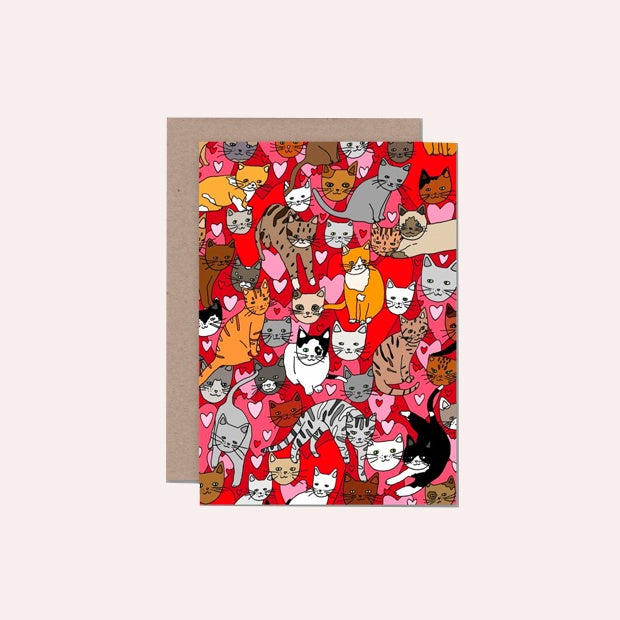 AHD Paper Co - Single Card - I Love Cats - TI0503