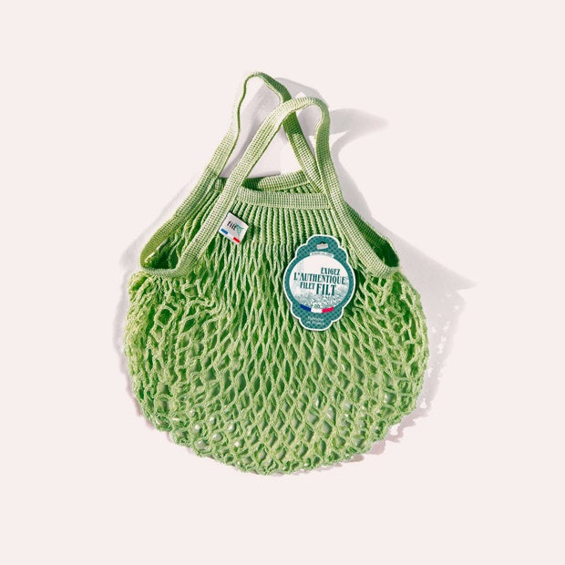 Children&#39;s Net Shopping Bag - Short Handle - Pergola Green