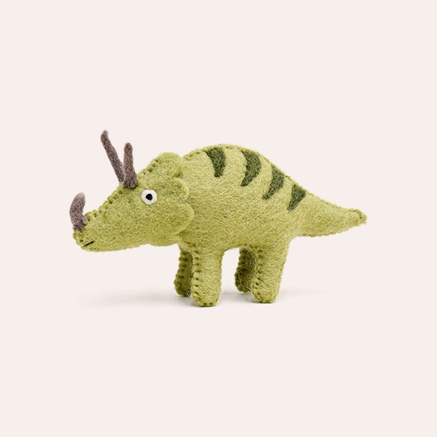 Felt Dinosaur Toy - Triceratops