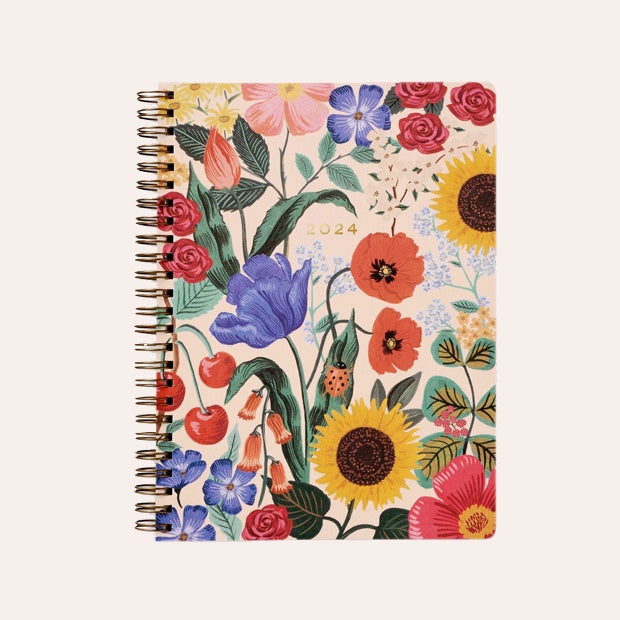 Rifle Paper Co - 2024 12-Month Softcover Spiral Planner - Blossom