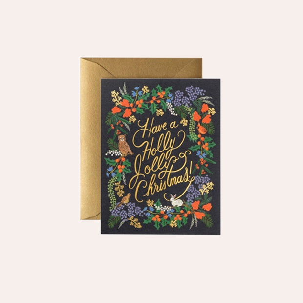 Rifle Paper Co - Single Card - Holly Jolly Christmas
