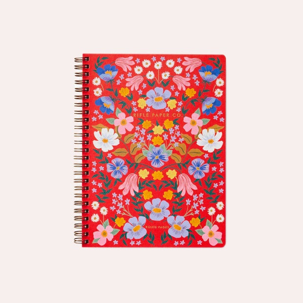 Rifle Paper Co - A5 Spiral Notebook - Ruled - Bramble