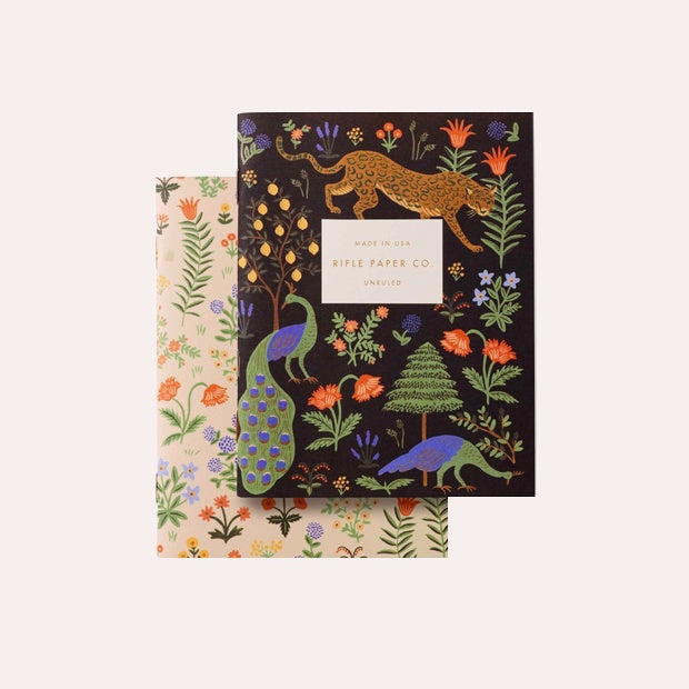 Rifle Paper Co - Pack of 2 Notebooks - Plain - Pocket - Menagerie