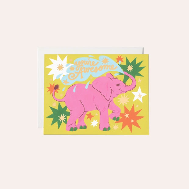 Single Card - Awesome Elephant - PER2305