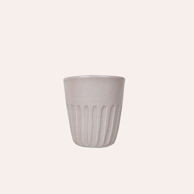 Fluted Travel Cup - Blush with Sage Lid