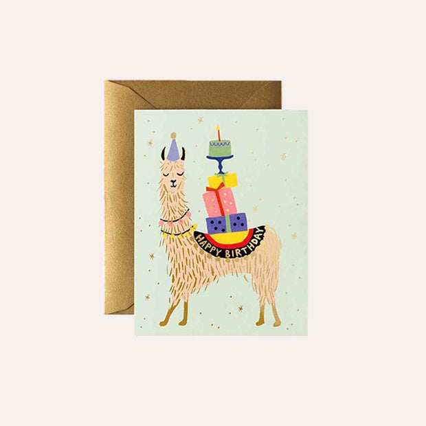 Rifle Paper Co - Single Card - Llama Birthday