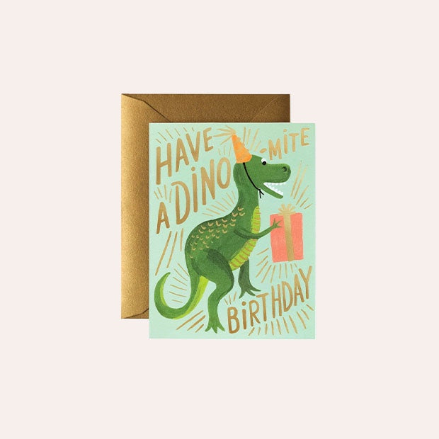 Rifle Paper Co - Single Card - Dino-mite Birthday