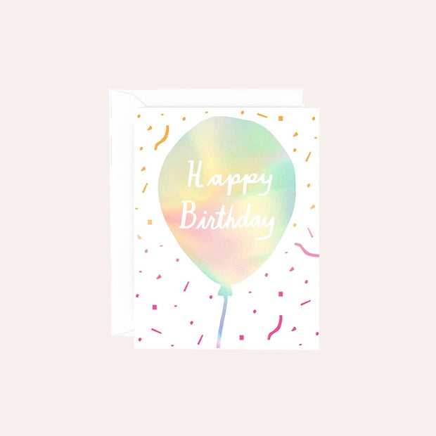 Sandi Falconer Collection - Single Card with Foil - Birthday Balloon