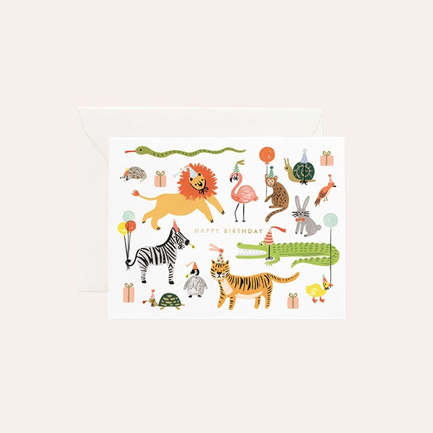 Rifle Paper Co - Single Card - Party Animals