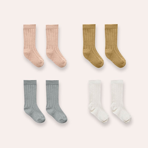 Baby Socks 4 Pack - Ivory/Ocean/Petal/Gold