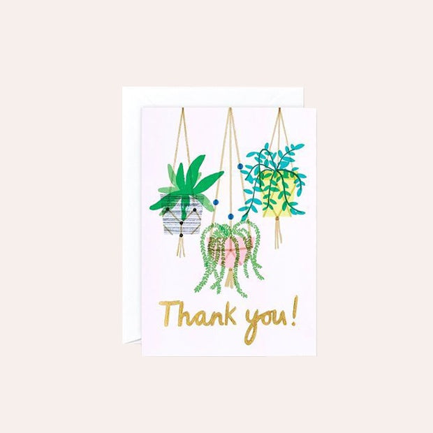 Charlotte Trounce Collection - Single Card with Foil - Thank You Macrame
