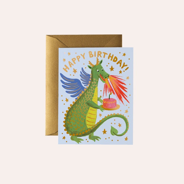 Rifle Paper Co - Single Card - Birthday Dragon
