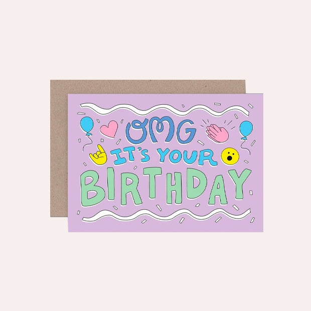 AHD Paper Co - Single Card - Omg it&#39;s your Birthday - AE0201