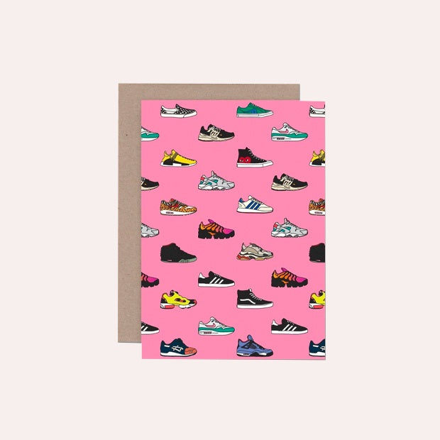 AHD Paper Co - Single Card - Trainers No. 2 Pink - SM0203