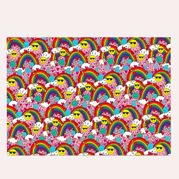 AHD Paper Co - Wrapping Paper - Smiles and Rainbows - PWTI02