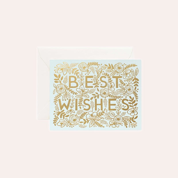Rifle Paper Co - Single Card - Golden Best Wishes