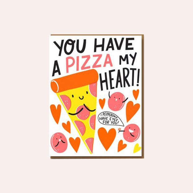 Hello Lucky - Single Card - Pizza Heart