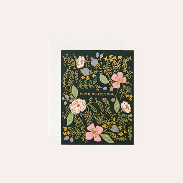 Rifle Paper Co - Single Card - With Gratitude