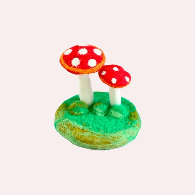 Felt Red Mushrooms Toadstools