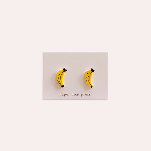 Fruit Stud Earrings - Banana