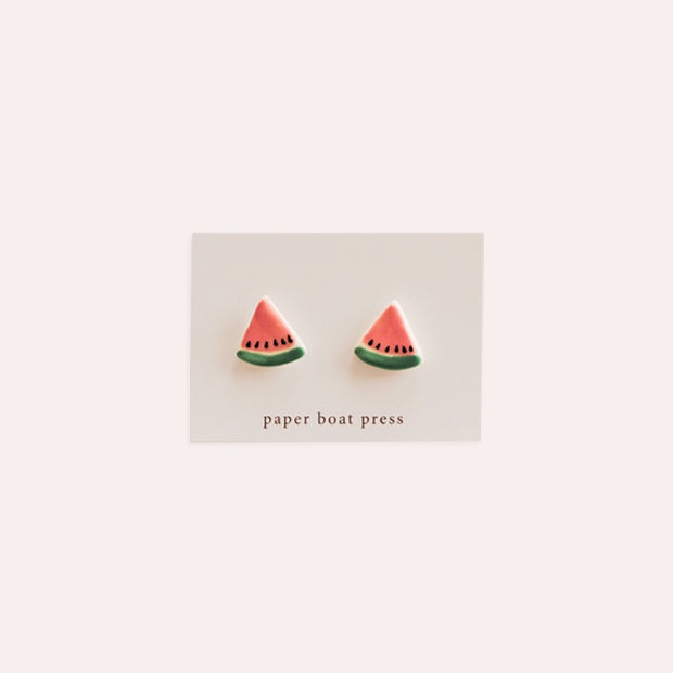 Fruit Stud Earrings - Watermelon