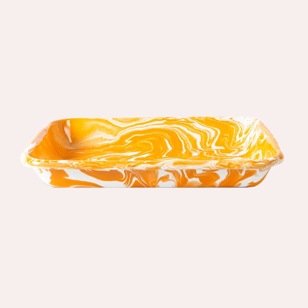 Golden Marble Enamel Baking Dish - Rectangle