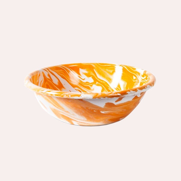 Golden Marble Enamel Salad Bowl