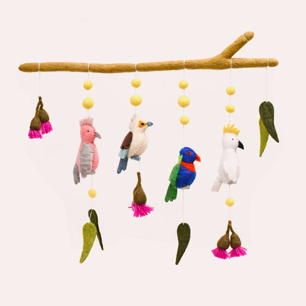 Nursery Wall Hanging Mobile - Australian Birds