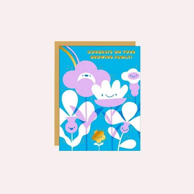 Hello Lucky - Single Card - Flower Baby