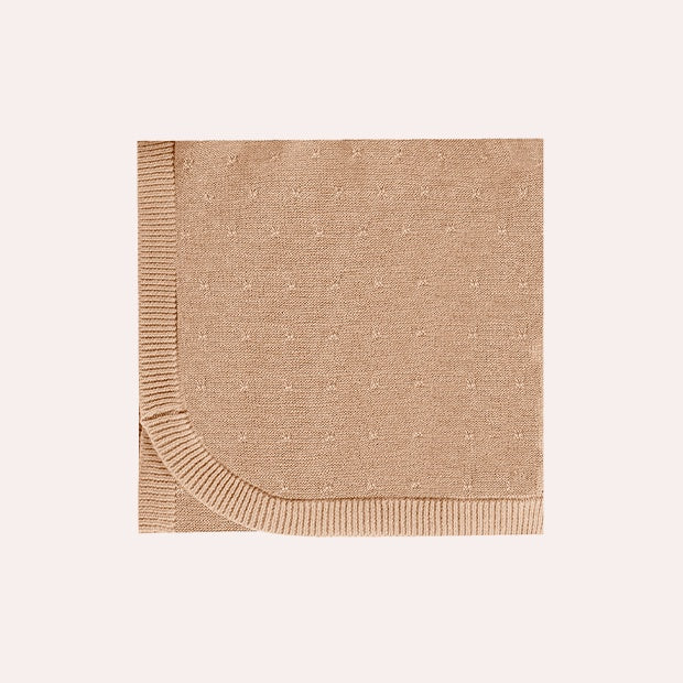 Knit Baby Blanket - Blush