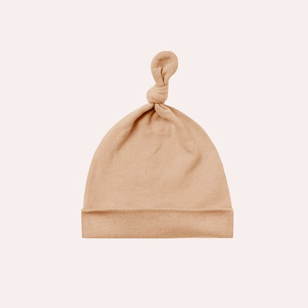 Knotted Baby Hat - Apricot