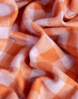 Lambswool Oversized Scarf - Ginger  Gingham