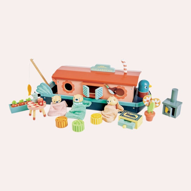 Little Otter Canal Boat Wooden Toy Set