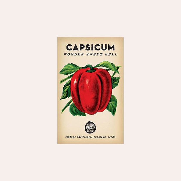 Capsicum &#39;Wonder Sweet Bell&#39; Heirloom Seeds