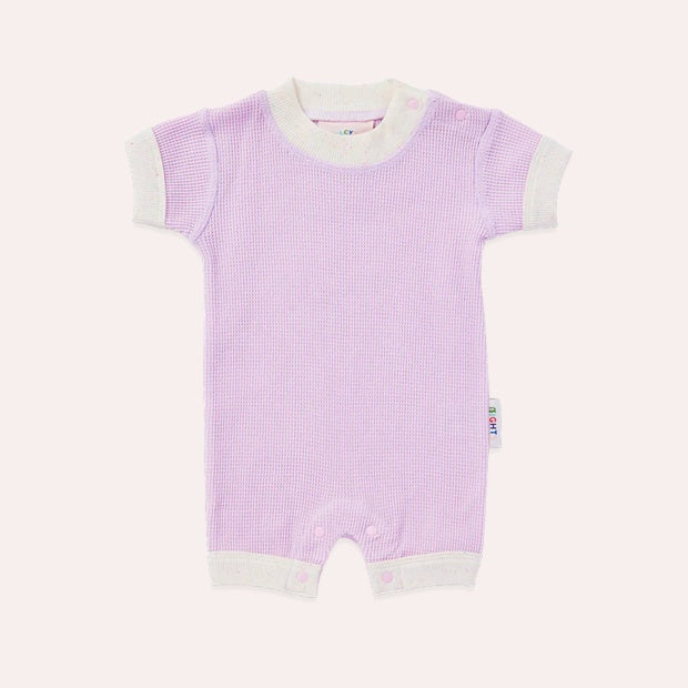 Lovely Lilac Organic Short Sleeve Jumpsuit