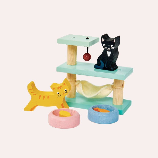 Pet Cat Wooden Toy Set