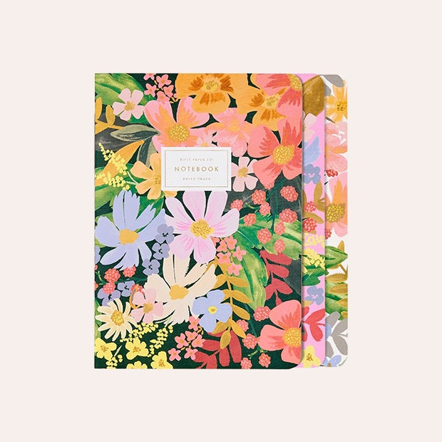 Rifle Paper Co - Pack of 3 Stitched Notebooks - Ruled - Large - Marguerite