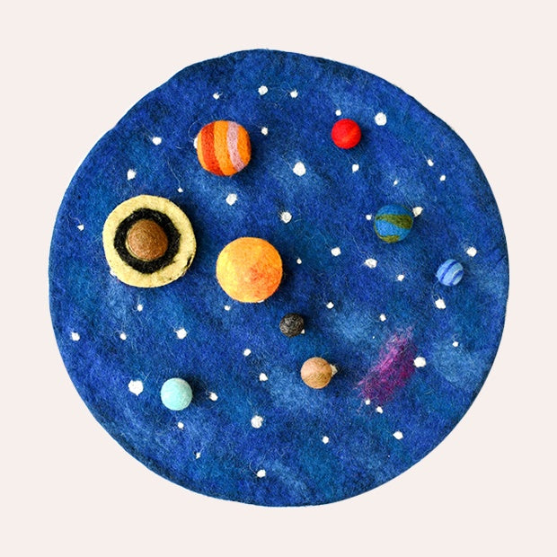 Solar System Play Mat + Felt Planets