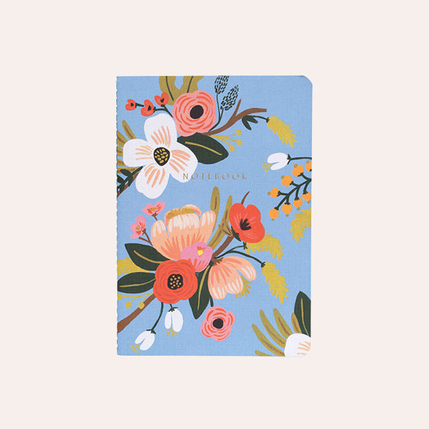 Rifle Paper Co - Pack of 3 Stitched Notebooks - Ruled - Large - Lively Floral