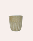 Fluted Travel Cup - Wheat with Terracotta Lid