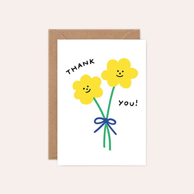 WRAP - Holly St Clair Collection - Single Card - Thank You Double Flowers