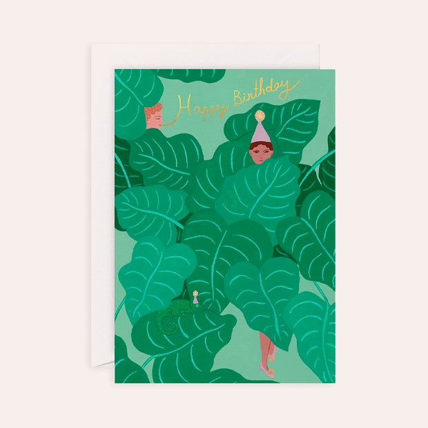 WRAP - Isabelle Feliu Collection - Single Card - Happy Birthday Leaves