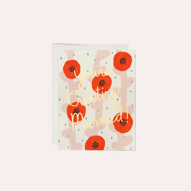 Card - Wedding Poppies - Kate Pugsley - PUG2211F