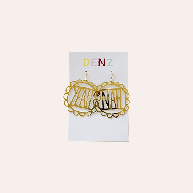 Yeah/Nah Earrings - Gold