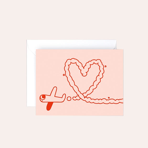 WRAP - Mini Collection - Single Card with Foil - Plane Heart