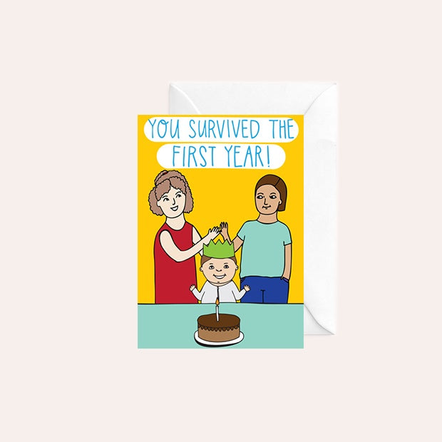 Able and Game Card - You Survived The First Year - Two Mums