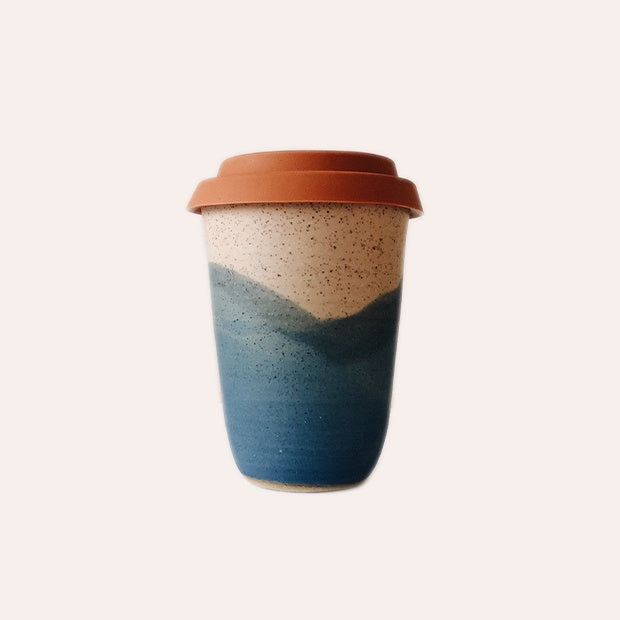 Travel Cup - Sunset over Water - Large - Terracotta Lid